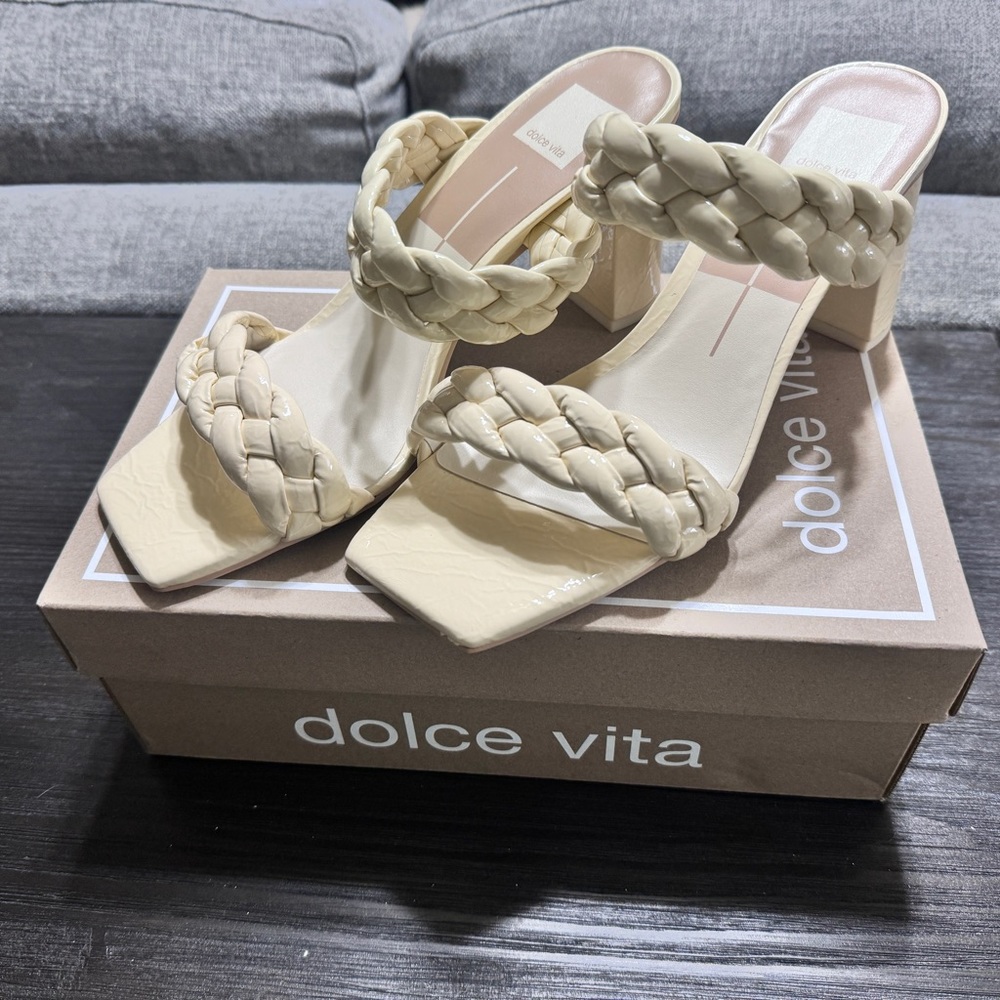 Dolce Vita Bone Patent Paily Heels- size 9